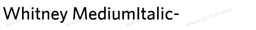 Whitney MediumItalic字体转换